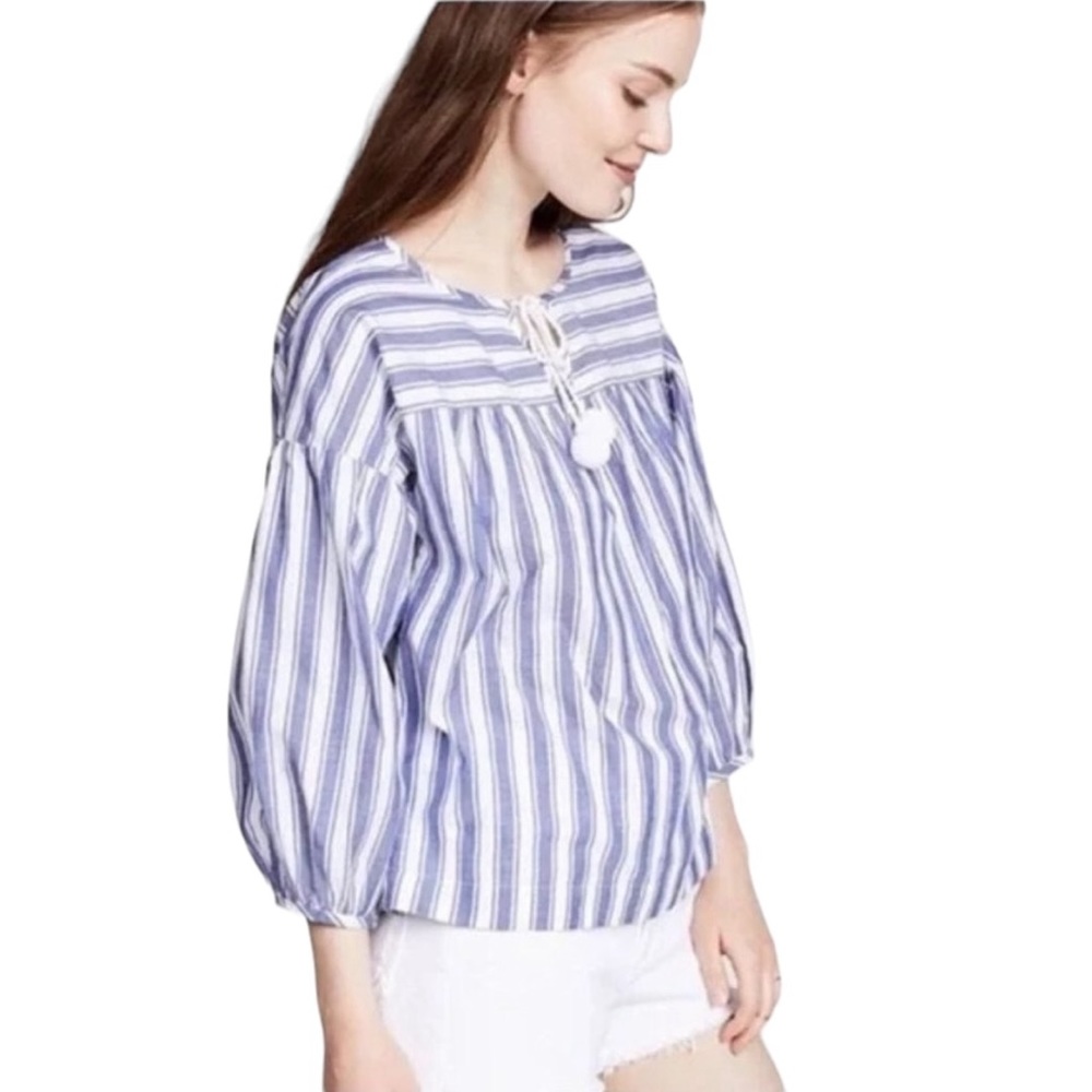 Madewell Peasant Top with Shea Stripe NWT
